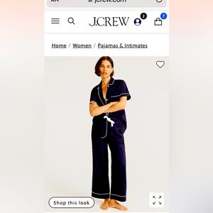 J.crew End-on -end cotton pajama set